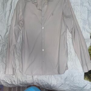 All Saints Gray Casual Button Down Shirt